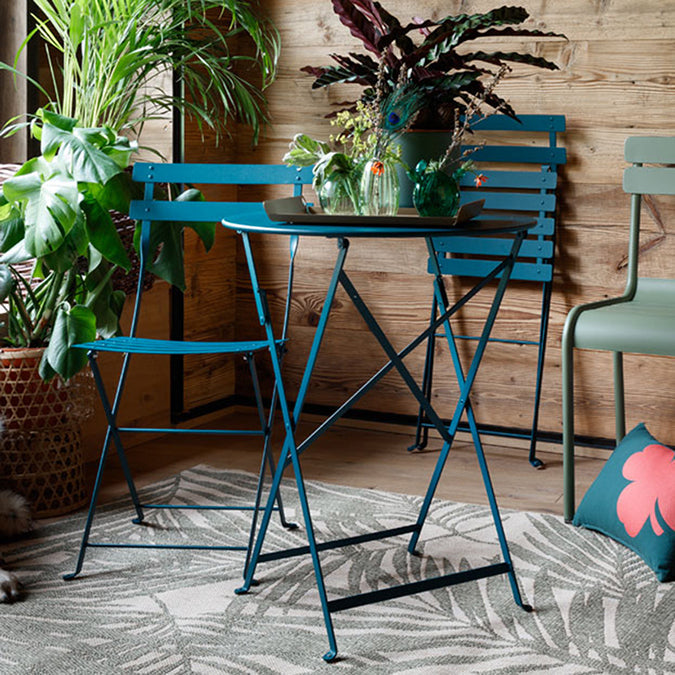 Lot de 2 chaises de bistrot en métal