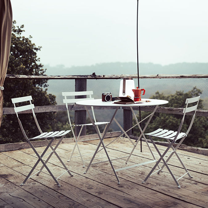 Lot de 2 chaises de bistrot en métal