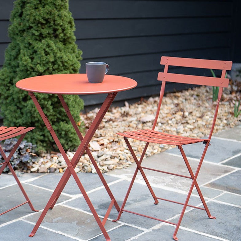 Lot de 2 chaises de bistrot en métal