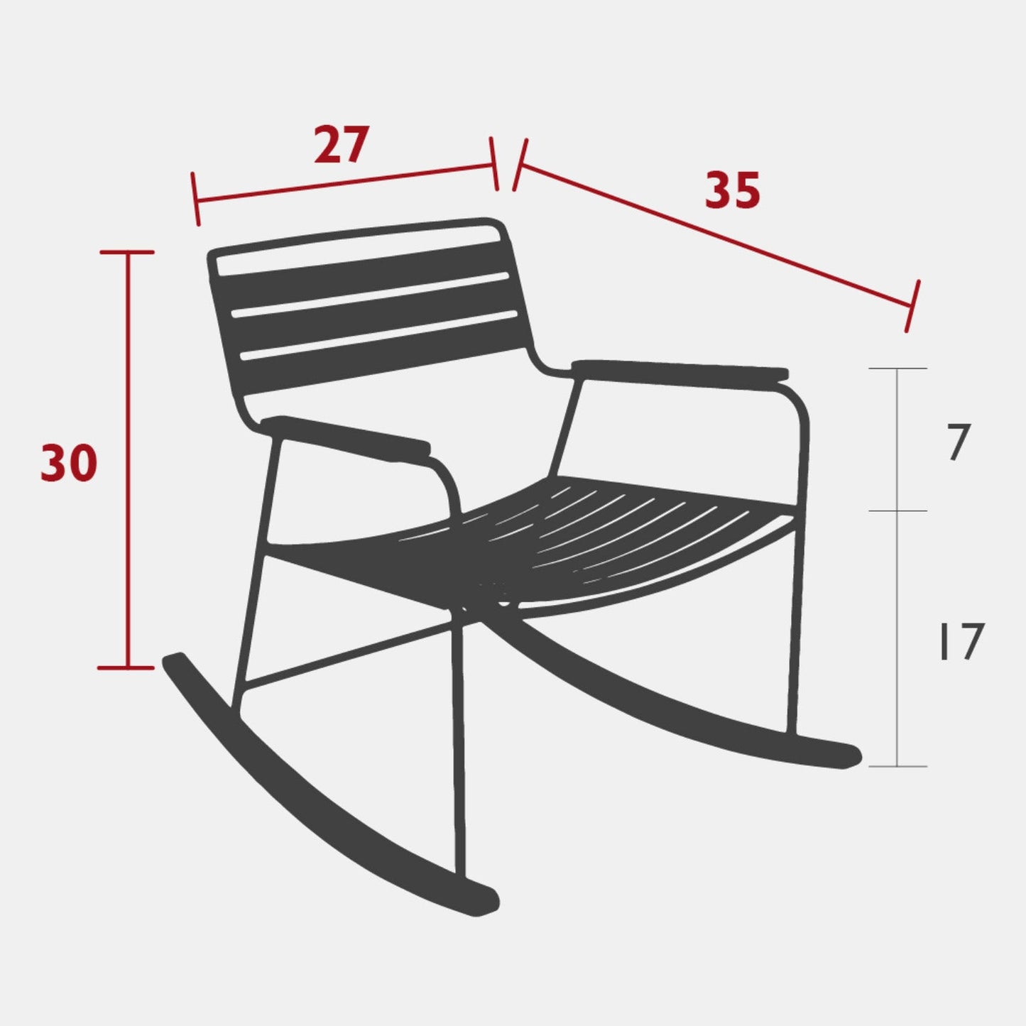 Chaise à bascule surprenante