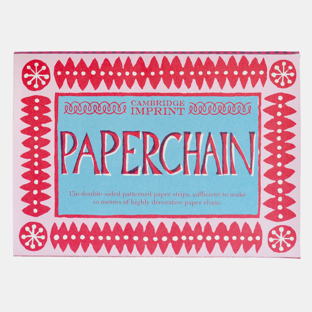 Chaîne en papier rouge et bleu