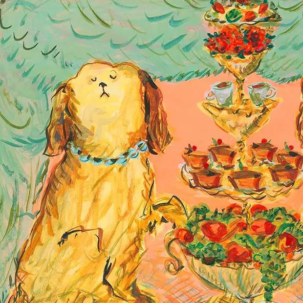 Impression « Thé avec chiens »