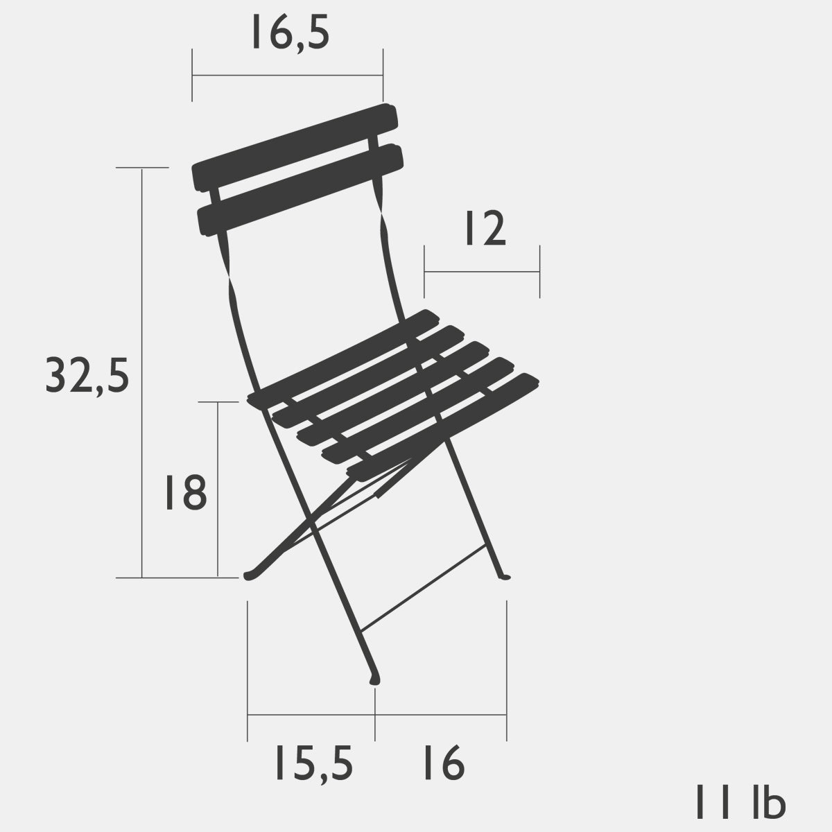 Lot de 2 chaises de bistrot en métal