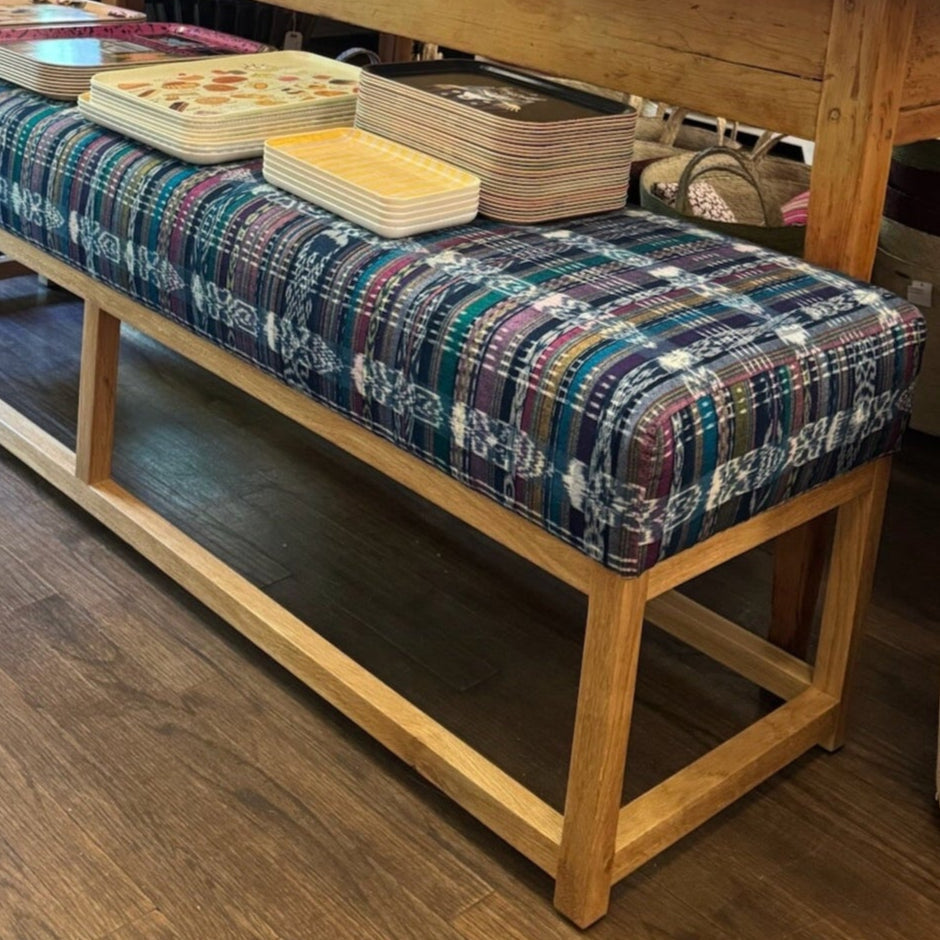 Banc Carmel en textile vintage (images du magasin présentées)