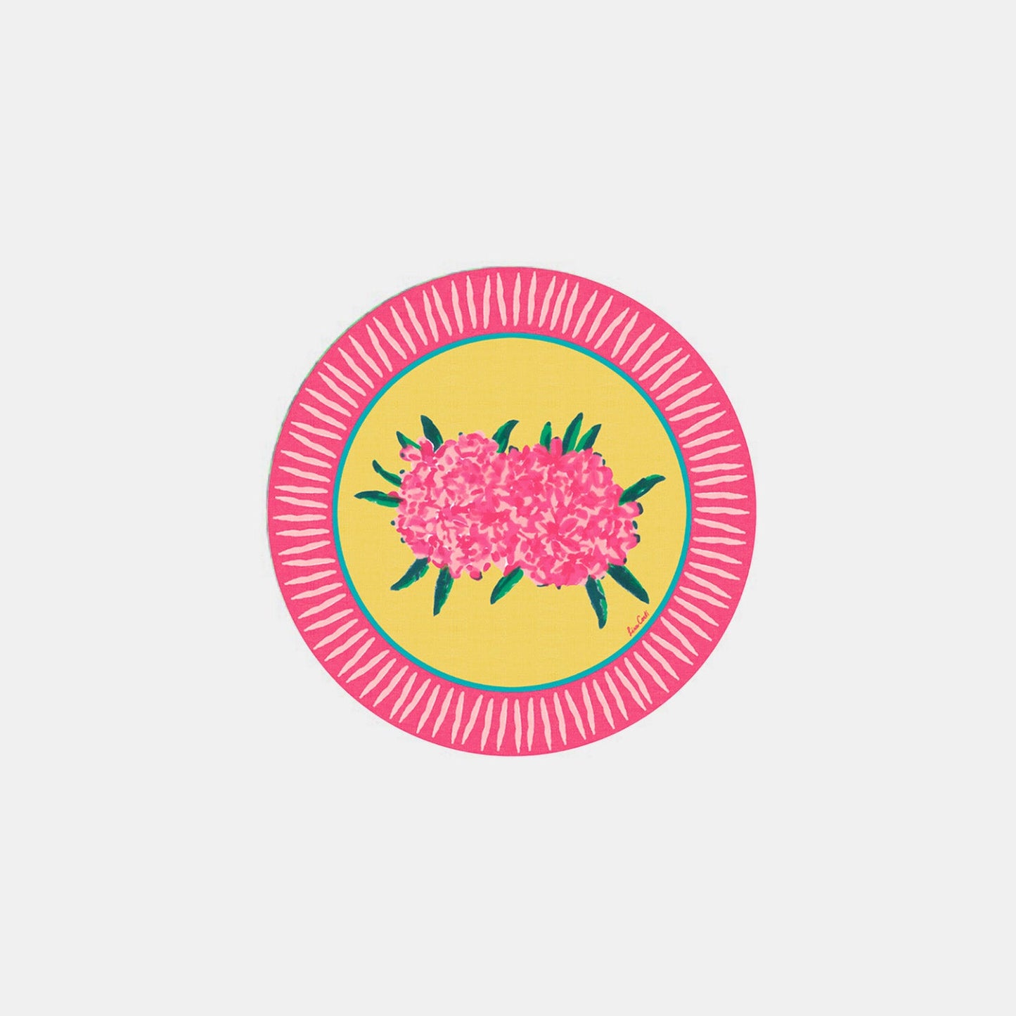 Dessous de verre citron et laurier-rose