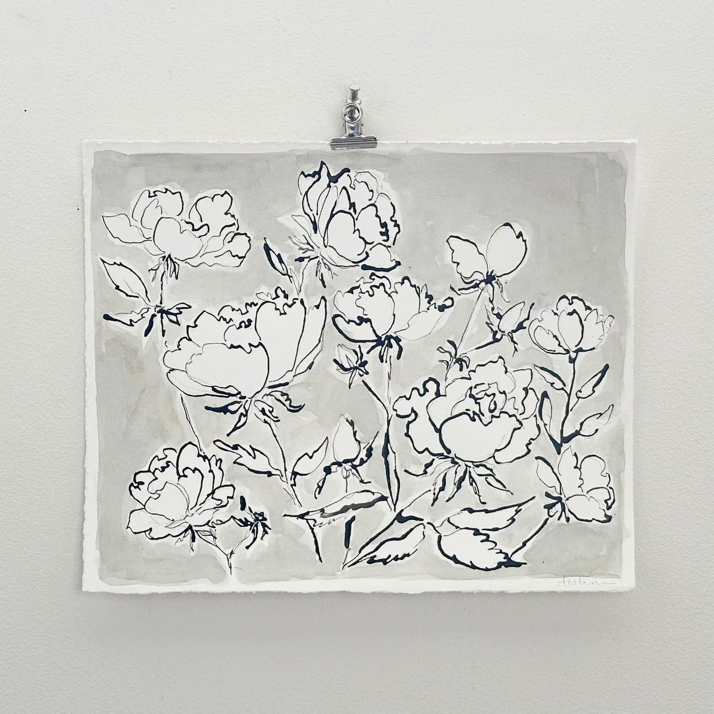 Roses à l'encre de Chine par Aislinn Forbes