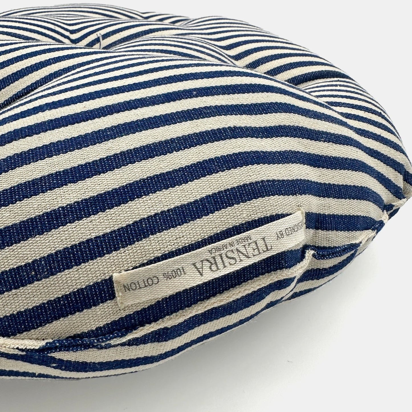 Coussin de siège rond en denim fin