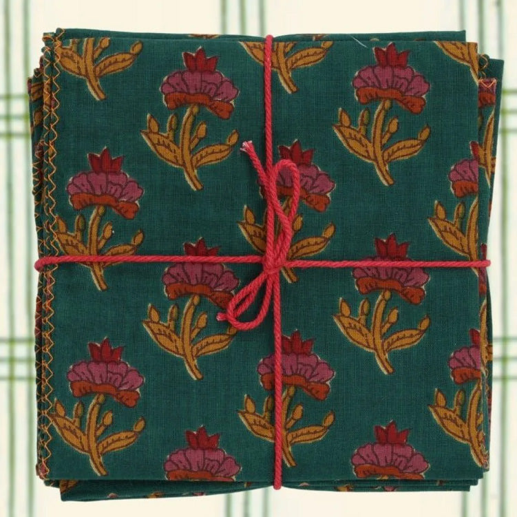 Serviettes Oxalis Pond : lot de 4