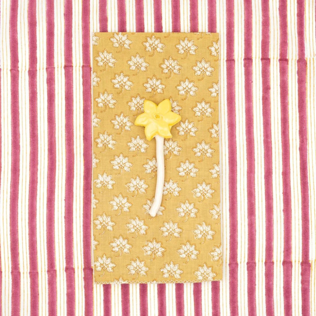 Serviettes Plumbago Gold : lot de 4