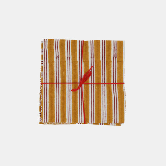 Serviettes Lou Moutarde : Lot de 4