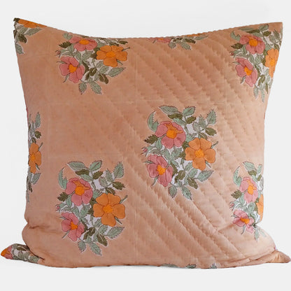 Taie décorative matelassée Dia Café au Lait