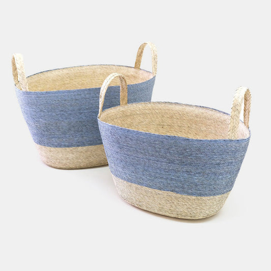Panier de sol ovale bleu Cielo