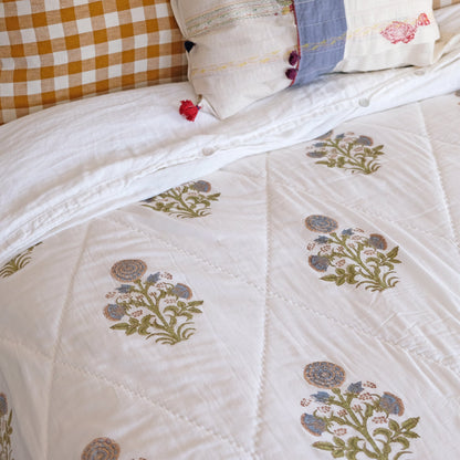 Couette bleu ardoise Kusum