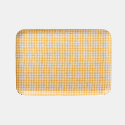 Plateau à carreaux jaunes Keily