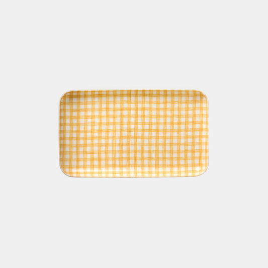 Plateau à carreaux jaunes Keily