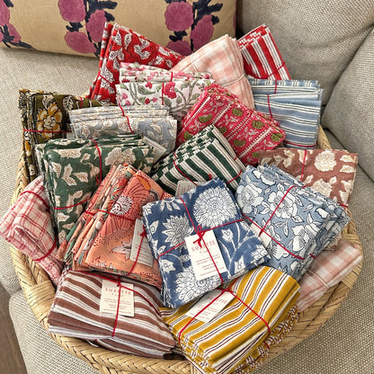 Serviettes Chrysanthème Brigitte : Lot de 4