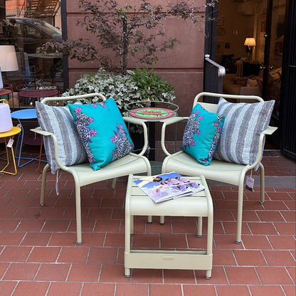 Set de table rond à feuillage de laurier-rose vert