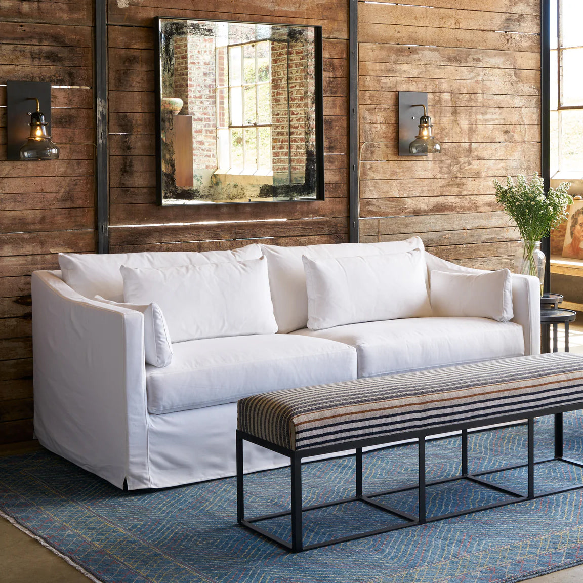 Canapé Rebecca Deluxe Essentials en lin sureau