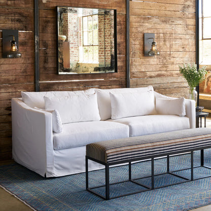 Canapé Rebecca Deluxe Essentials en lin sureau