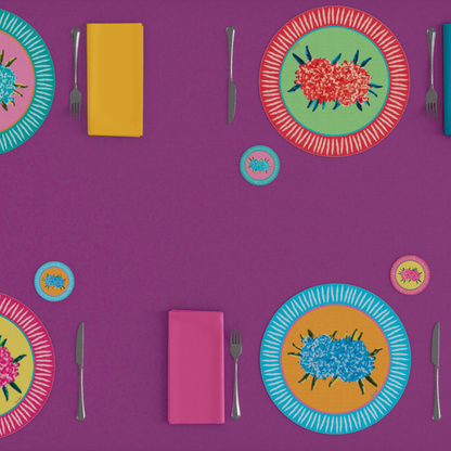 Dessous de verre citron et laurier-rose