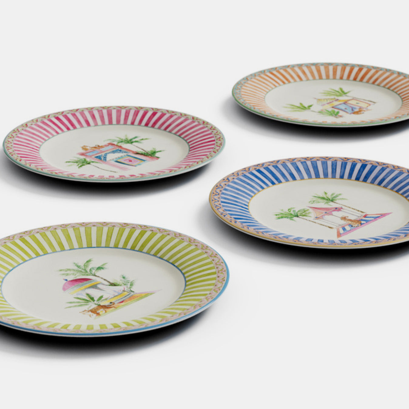 Assiette à dessert en porcelaine Sariska rose