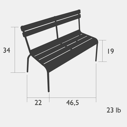 Banc Luxembourg avec dossier