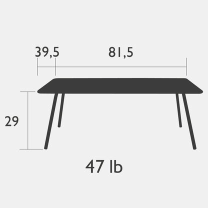 Table Luxembourg 81 x 39
