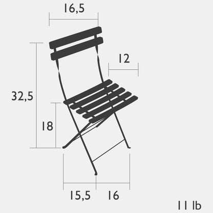 Lot de 2 chaises de bistrot en métal