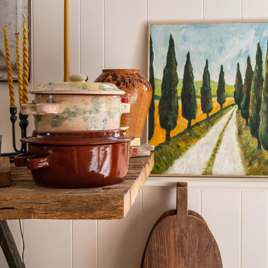 Bougie conique à double mèche en cire d'abeille 