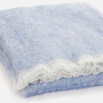 Jeté en mohair Mooneen Azure