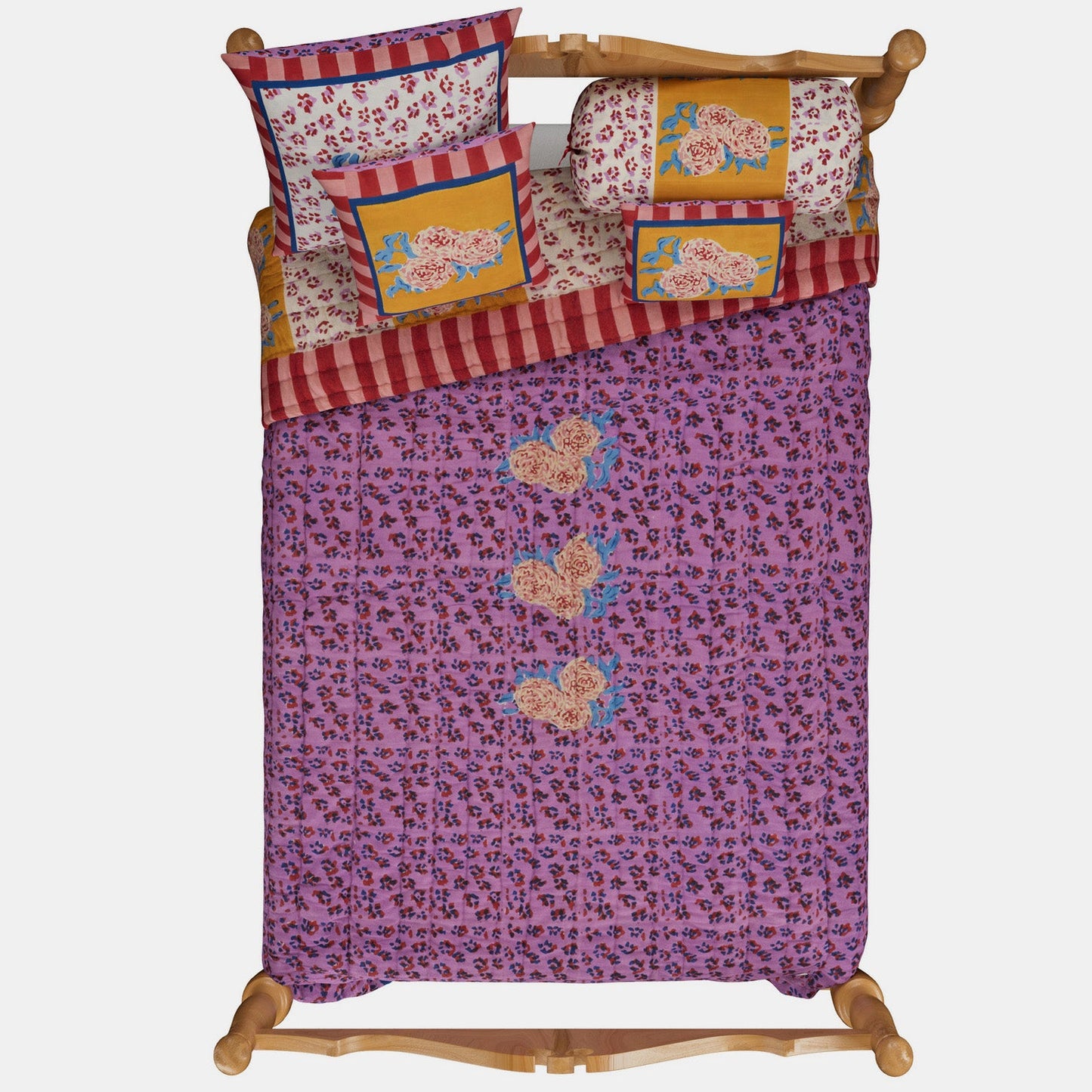 Couette dorée à rayures léopard