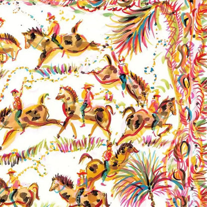 Imprimé Cowboys et palmiers roses