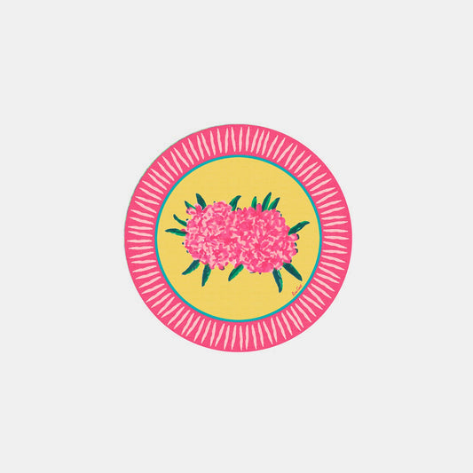 Dessous de verre citron et laurier-rose