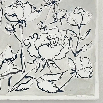 Roses à l'encre de Chine par Aislinn Forbes