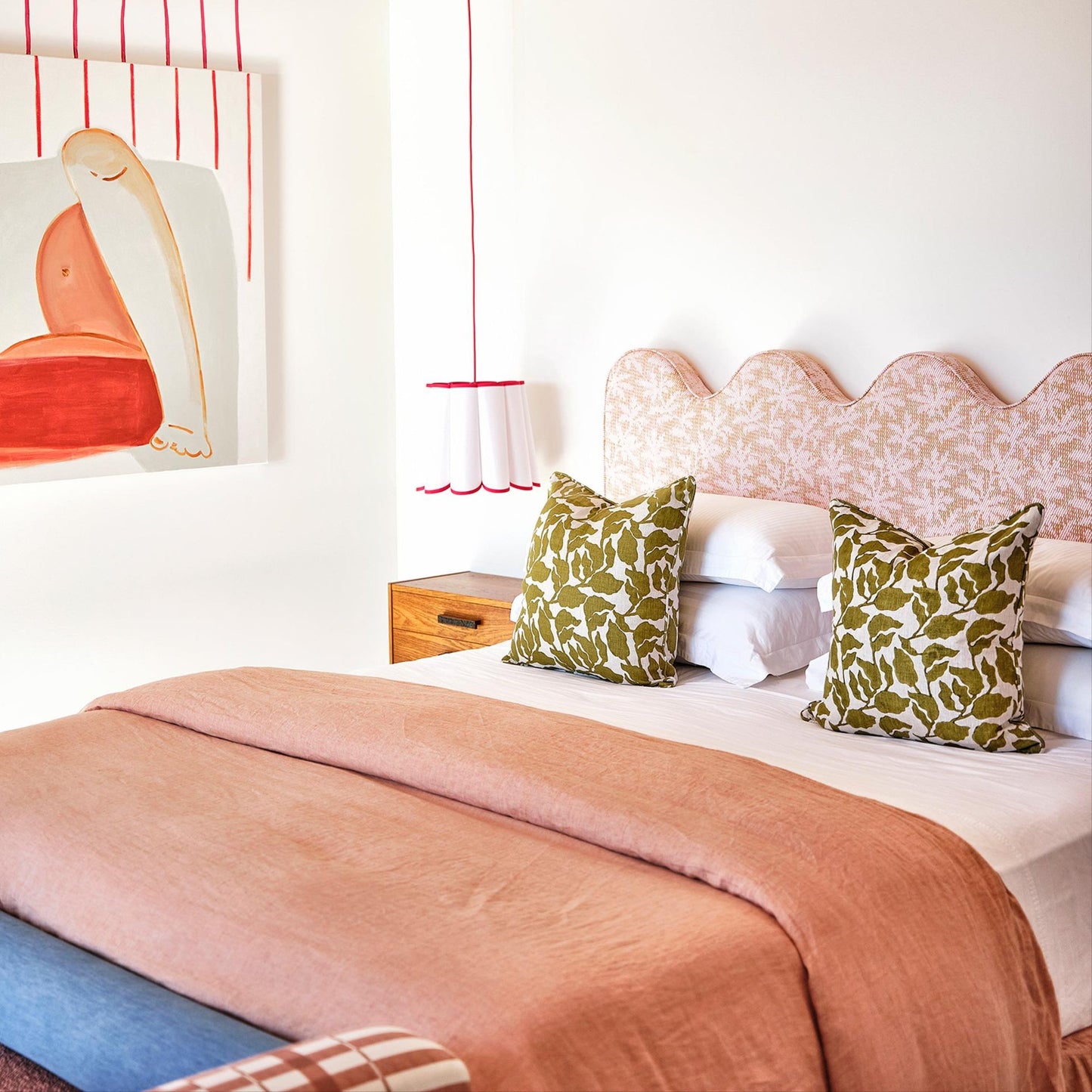 Coussin carré Flores Moss