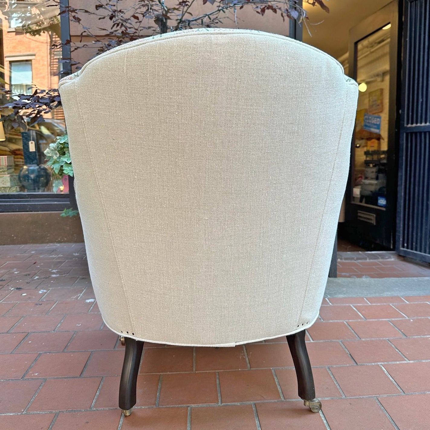 Chaise Tulipe en tissu spécial