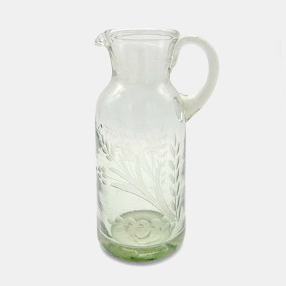 Pichet en verre gravé à la main