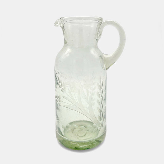 Pichet en verre gravé à la main