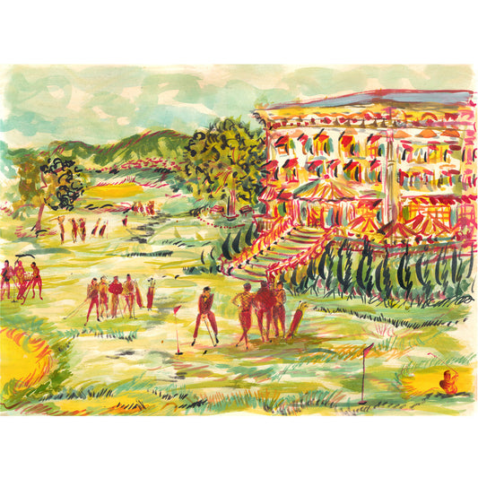 Imprimé Golf en rouge