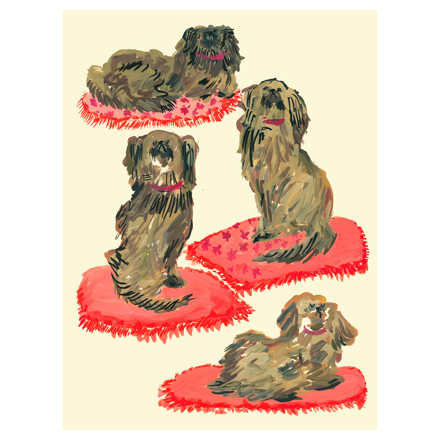 Imprimé Chiens Fantaisie