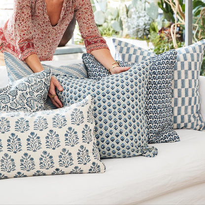 Coussin carré Jakarta Azure