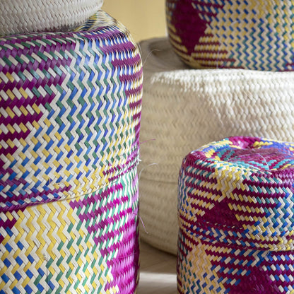 Panier à couvercle en grand format naturel