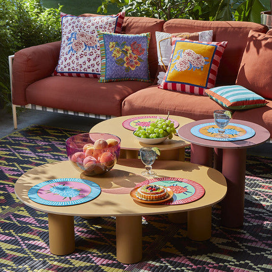 Set de table rond rose laurier-rose