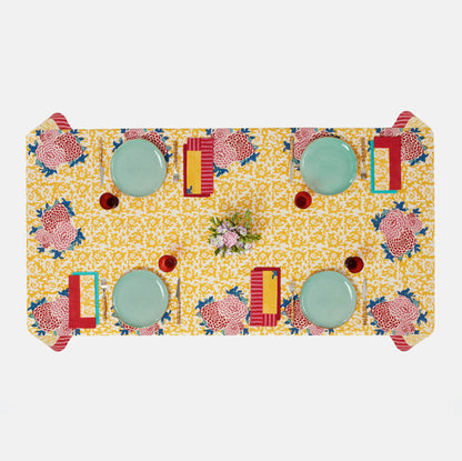 Nappe en coton doré Arabesque