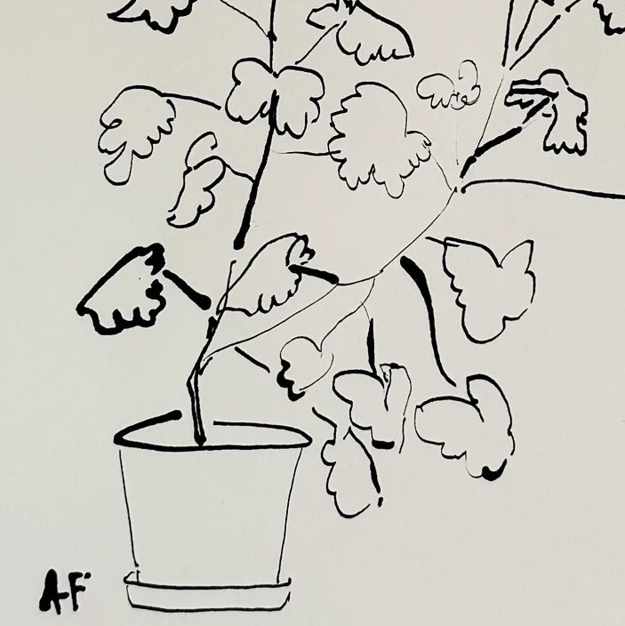 Géranium ii en pot par Aislinn Forbes