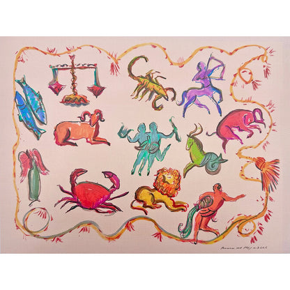 Signes du zodiaque en couleur