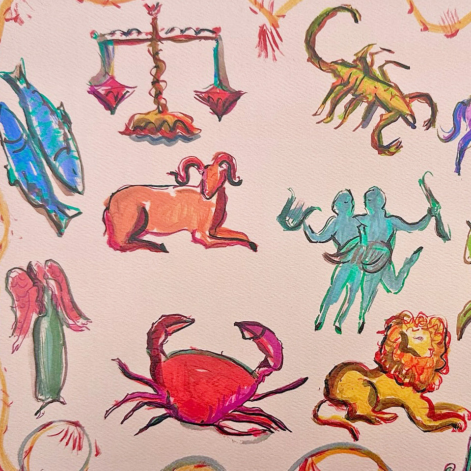 Signes du zodiaque en couleur