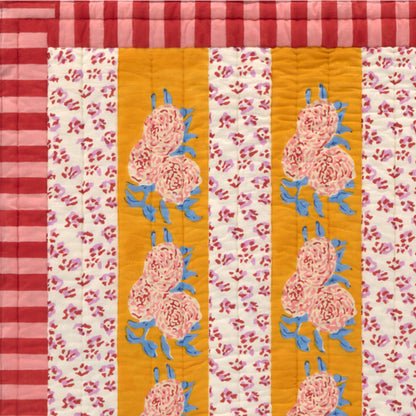 Couette junior à rayures léopard dorées