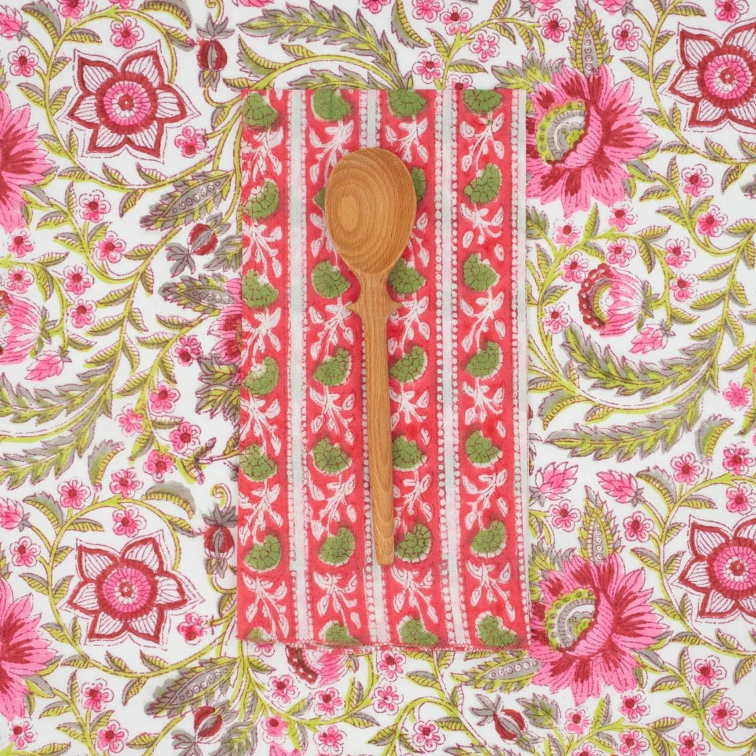 Serviettes Pivoine Bruyère : lot de 4