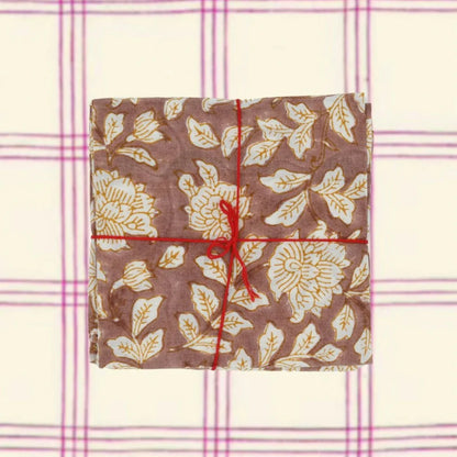 Serviettes Iris Rosewood : Lot de 4
